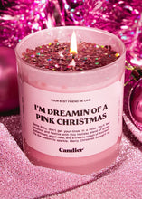 Load image into Gallery viewer, Dreaming Of Pink Christmas Glitter Candle
