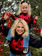 Load image into Gallery viewer, Love in Metallic Red Puff on Youth Sweatshirt
