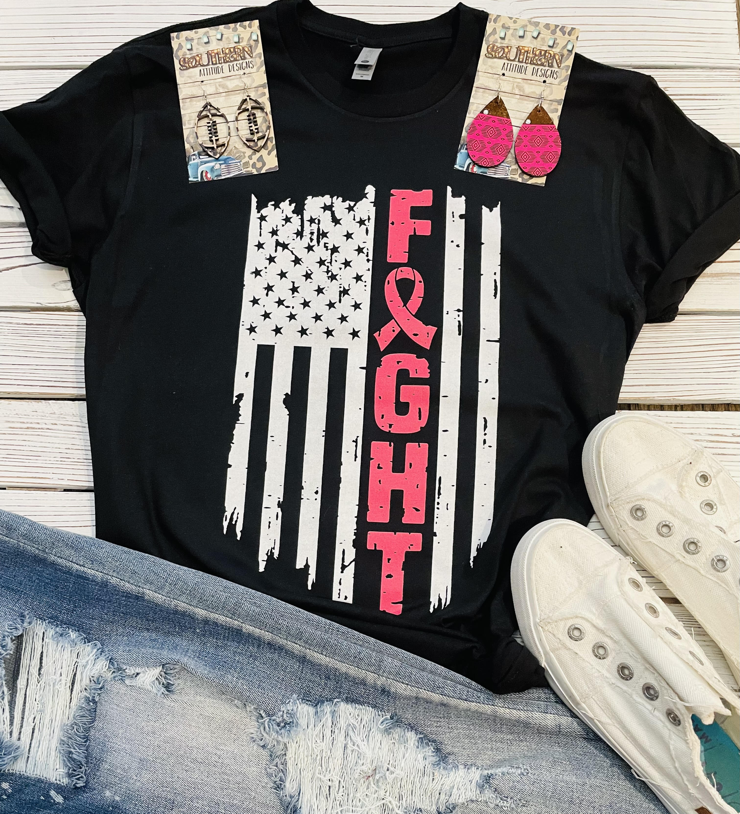 Breast Cancer- Fight Flag – The Vintage Leopard