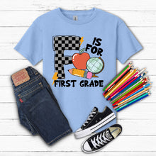 Load image into Gallery viewer, F is for First Grade- Checkered
