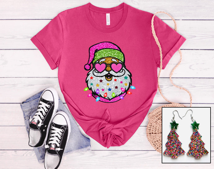 Glitter Santa (Glitter Look)- Tee