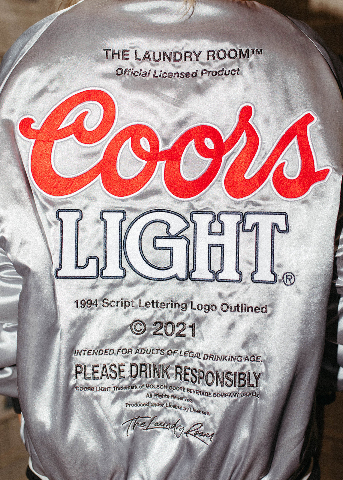 Coors Light Official TM Varsity Jacket - Silver