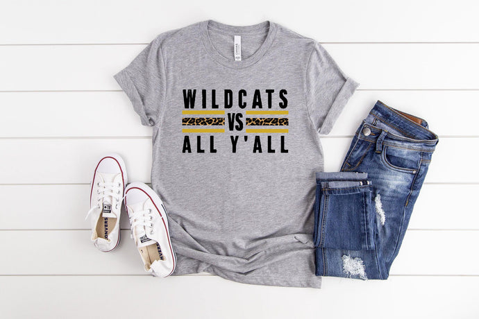 Holly McLanhan Custom- Wildcats VS All Y'all (Athletic Grey)