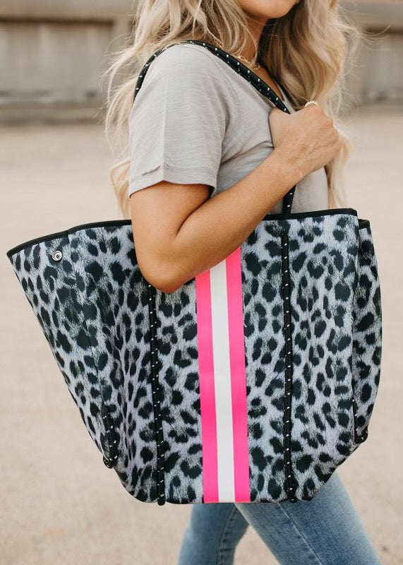Neoprene Pink Leopard Tote – Shop Texas Boutique