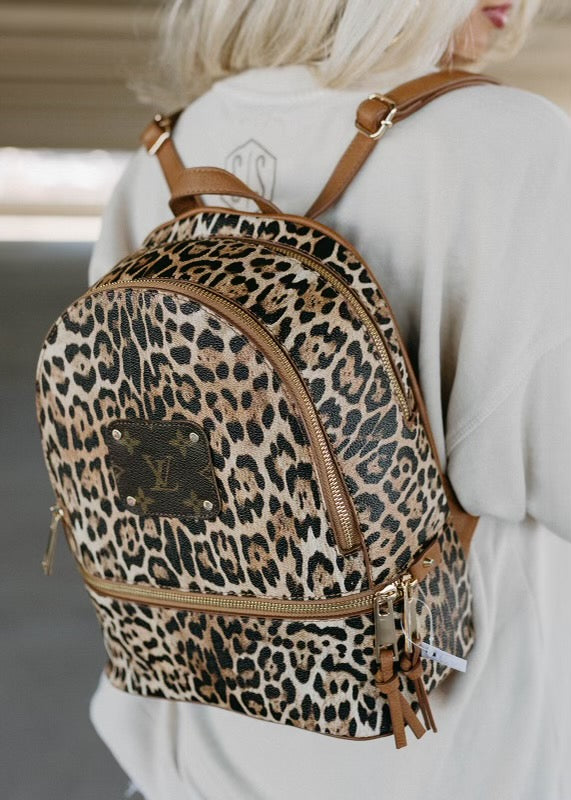 Upcycled Cheetah Hide Fringe Large Travel Backpack – Bullet Boots