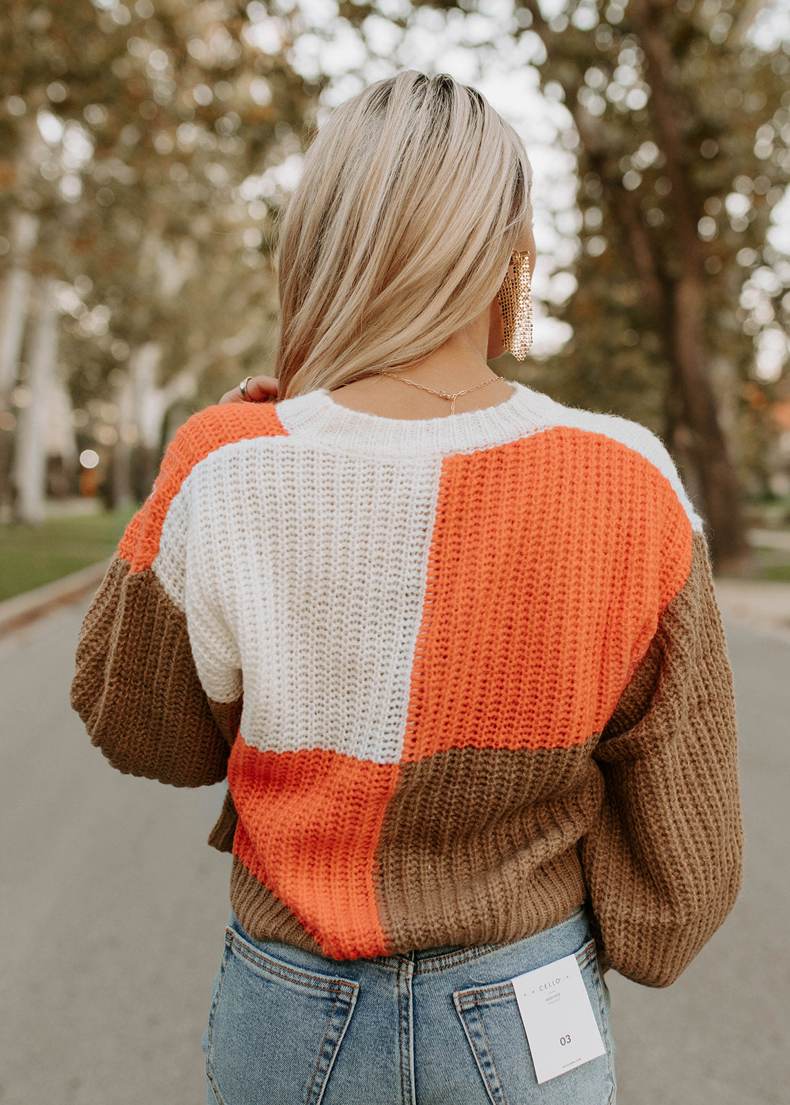 Harvest Color Block Knit Sweater